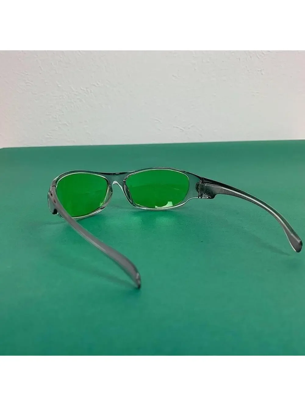 Vintage Y2K Style Cyber Futuristic Green Lenses sunglasses. Unisex